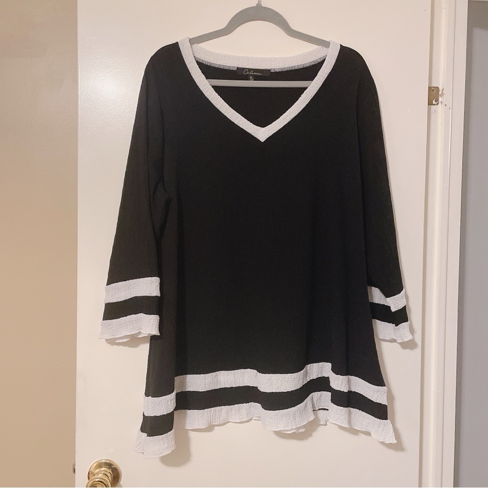 Calessa Black & White Blouse Size XL